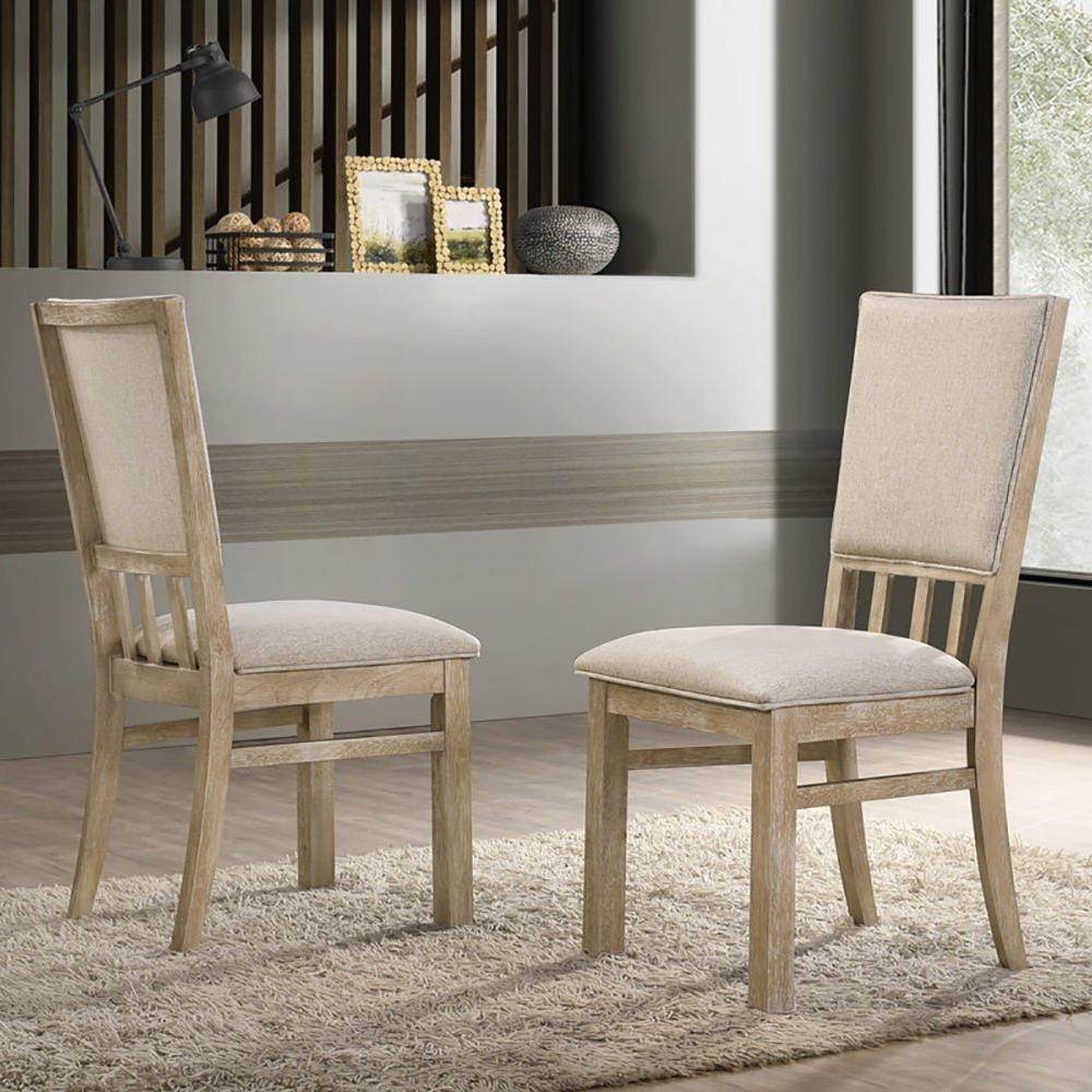 Brutus 5 Piece Dining Set with 47" Contemporary Round Dining Table and Fabric Chairs