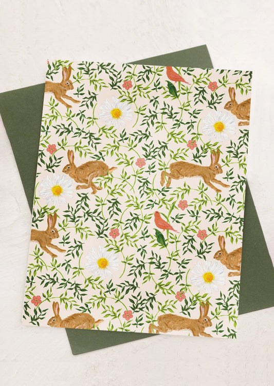 Countryside Bunnies Blank Card