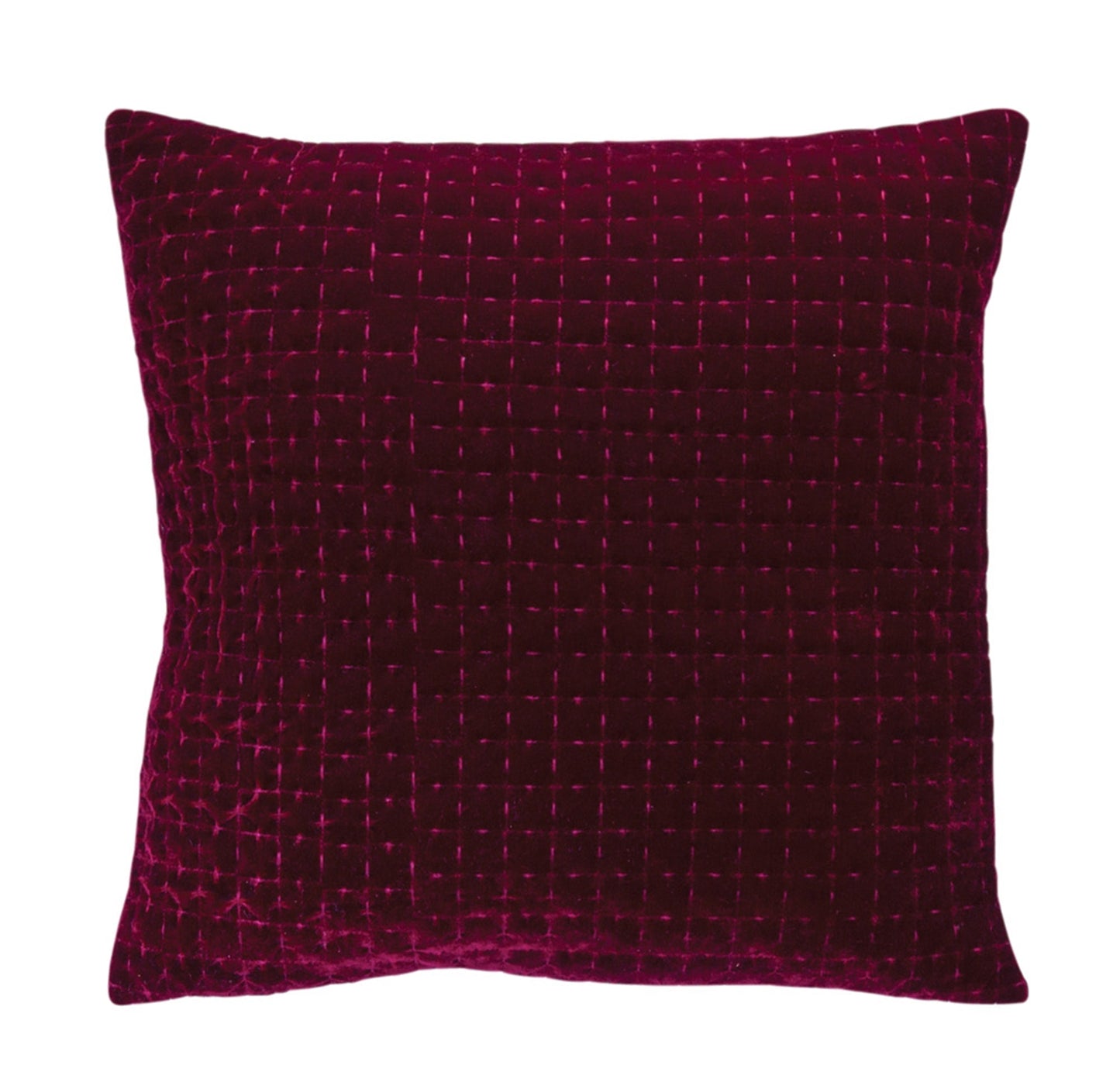 Burgundy Polyester Throw Pillow, Set of 2