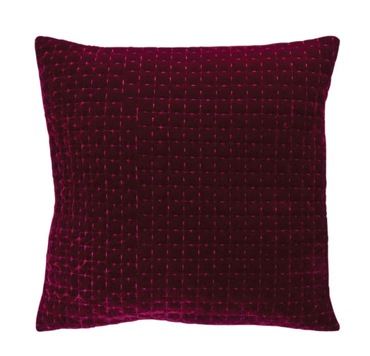 Burgundy Polyester Throw Pillow, Set of 2