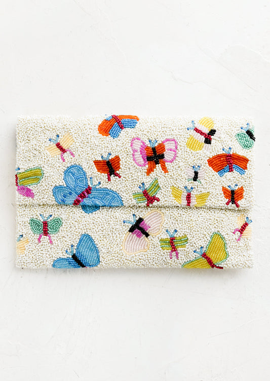 Butterflies Beaded Clutch