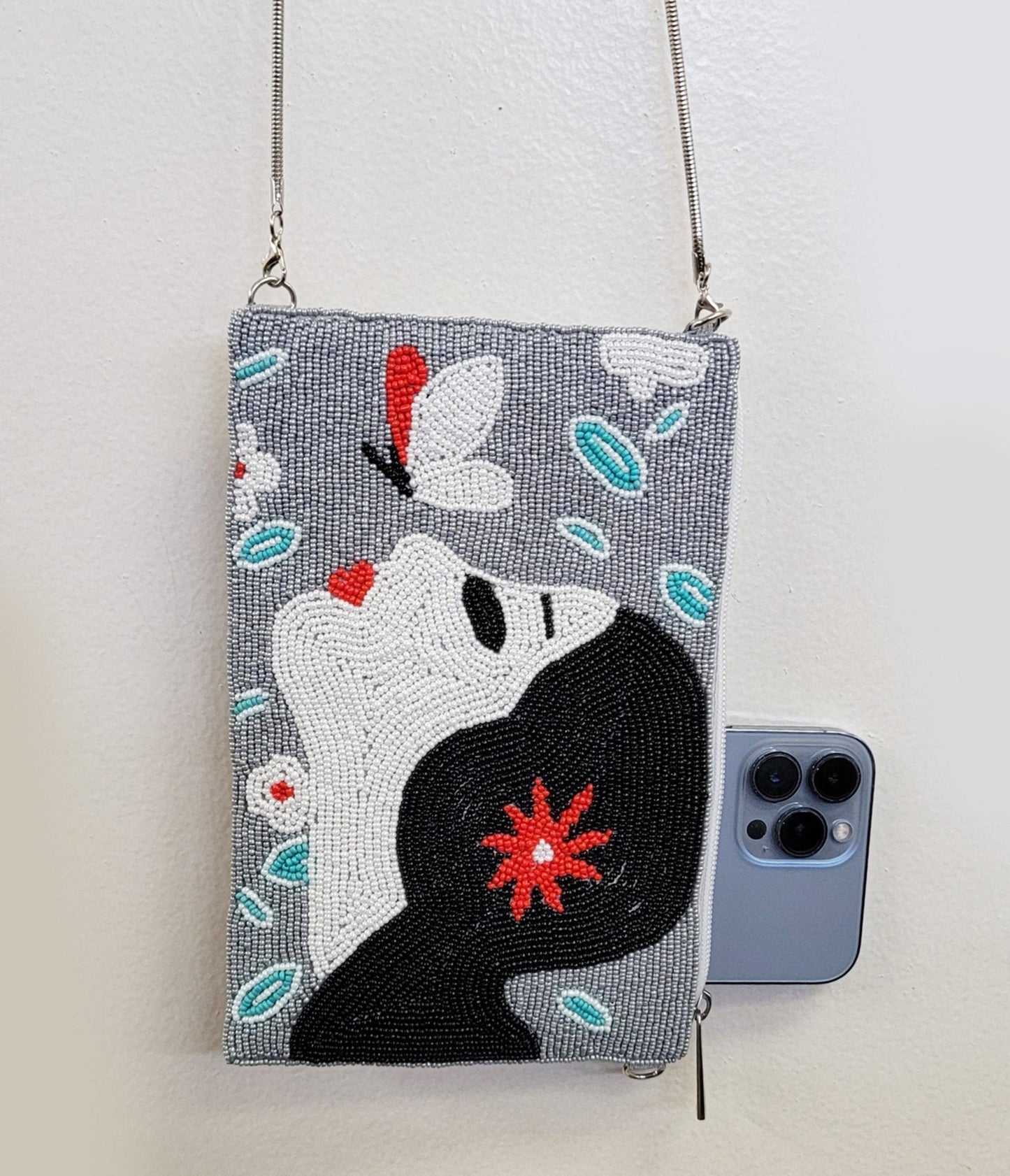 Butterfly Goddess Beaded Cell Phone Bag