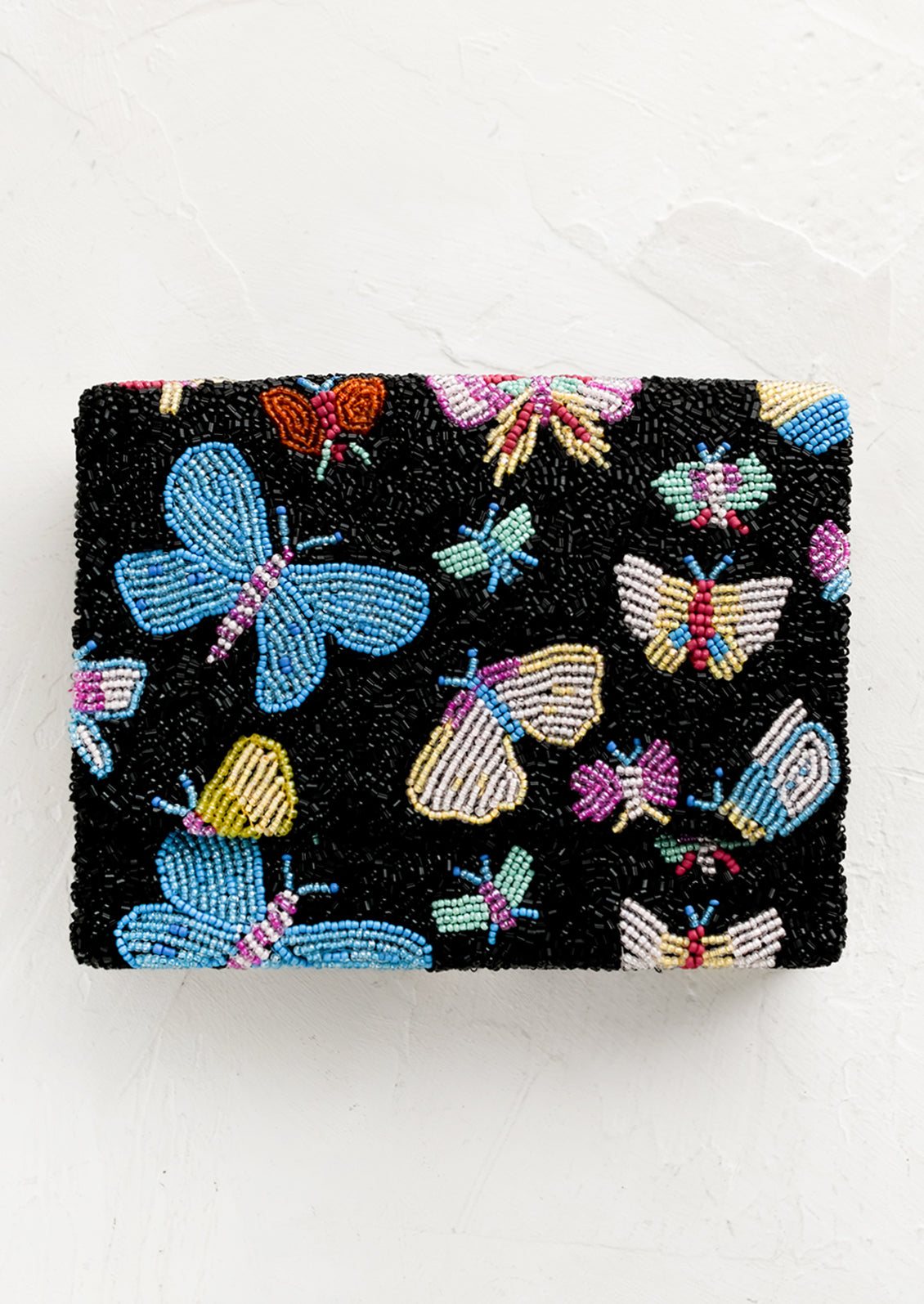 Butterflies Beaded Box Clutch