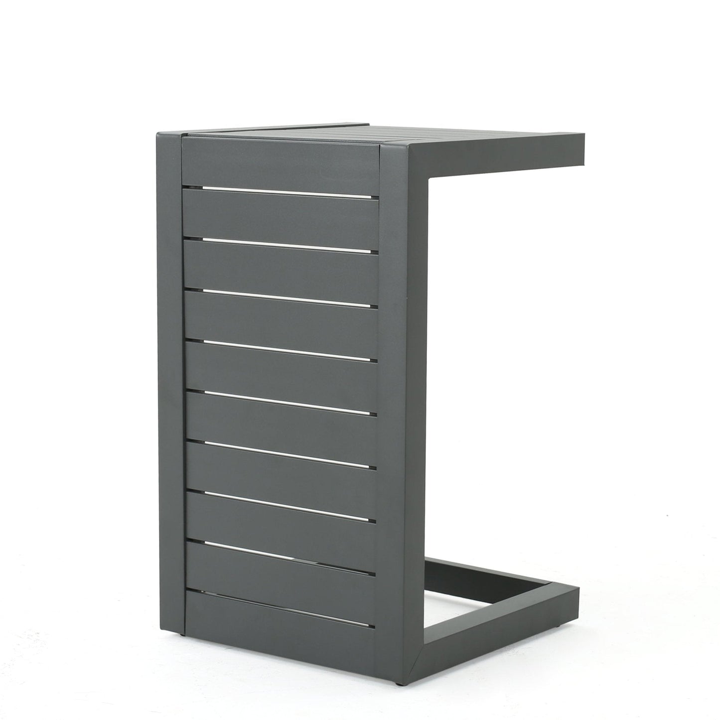 C-Shaped Table with Aluminum Frame