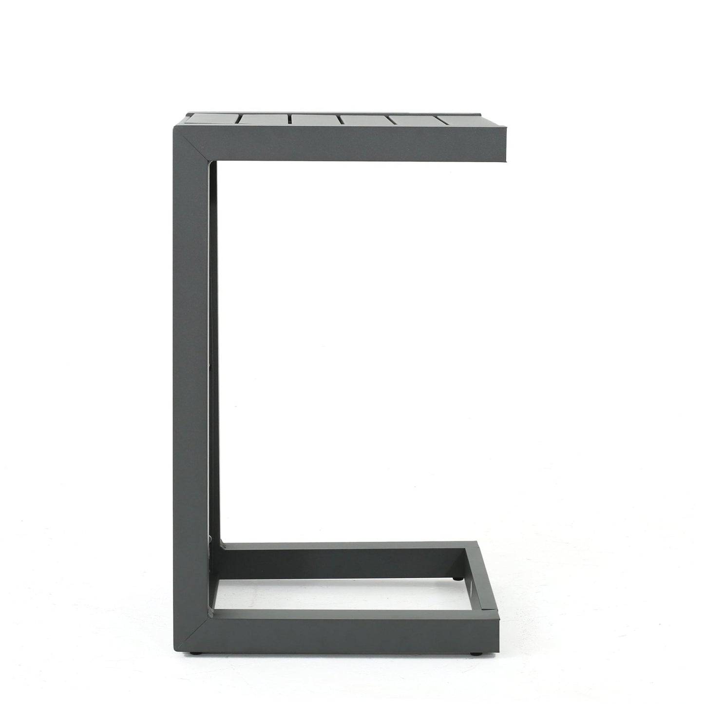 C-Shaped Table with Aluminum Frame