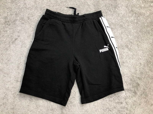 Puma Shorts Mens Medium Black Bermuda Activewear Running Jogging Logo Casual