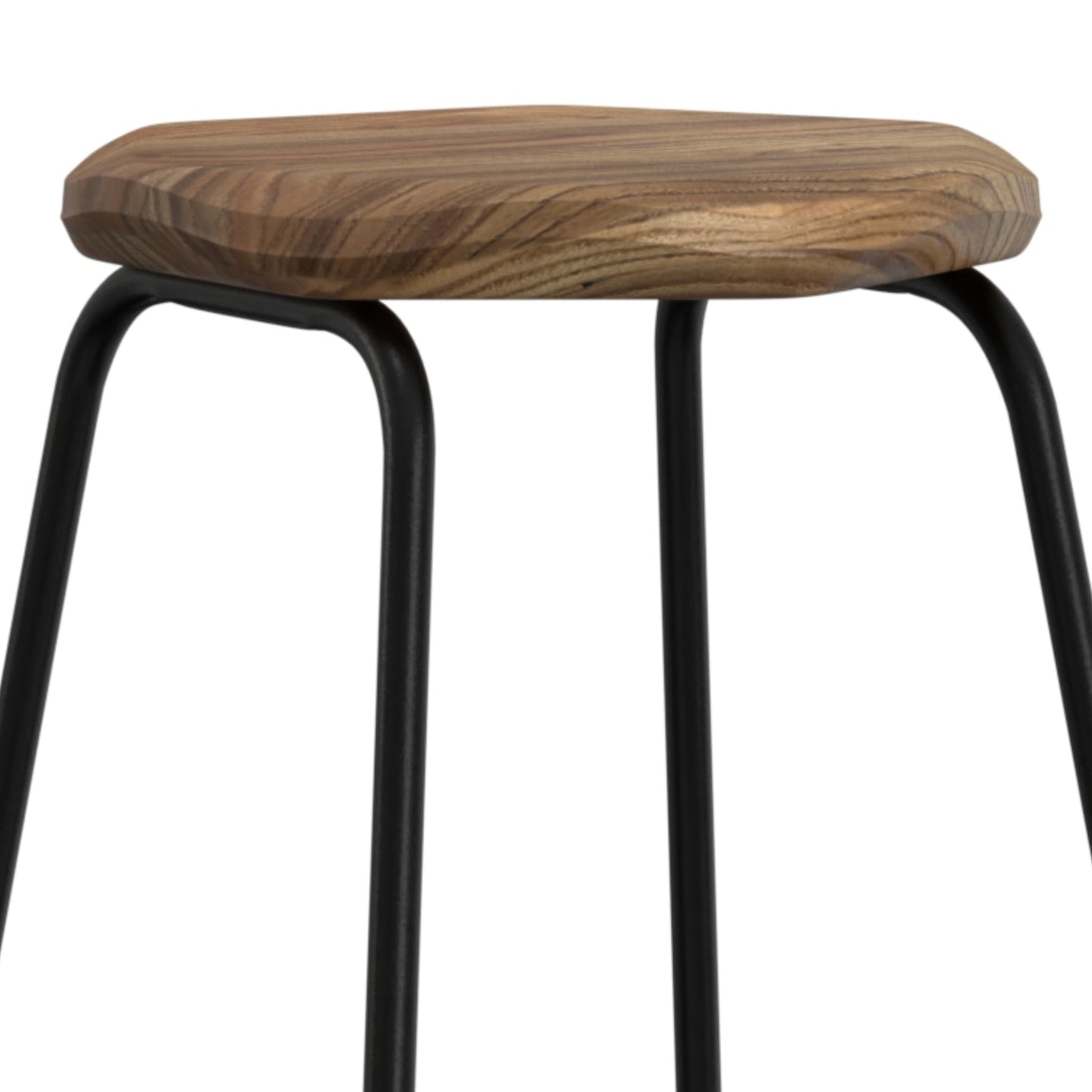 Backless Round Counter Stool with Metal Sled Base and Footrest, Set of 2