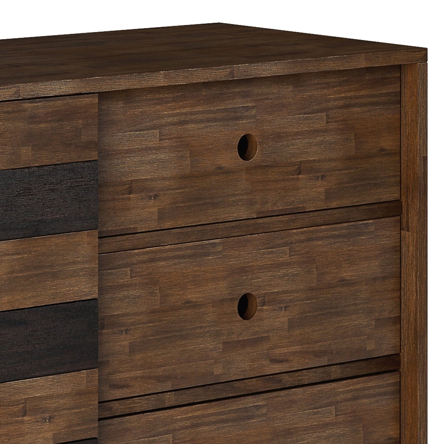 Storage Cabinet with Sliding Doors and 3 Drawers