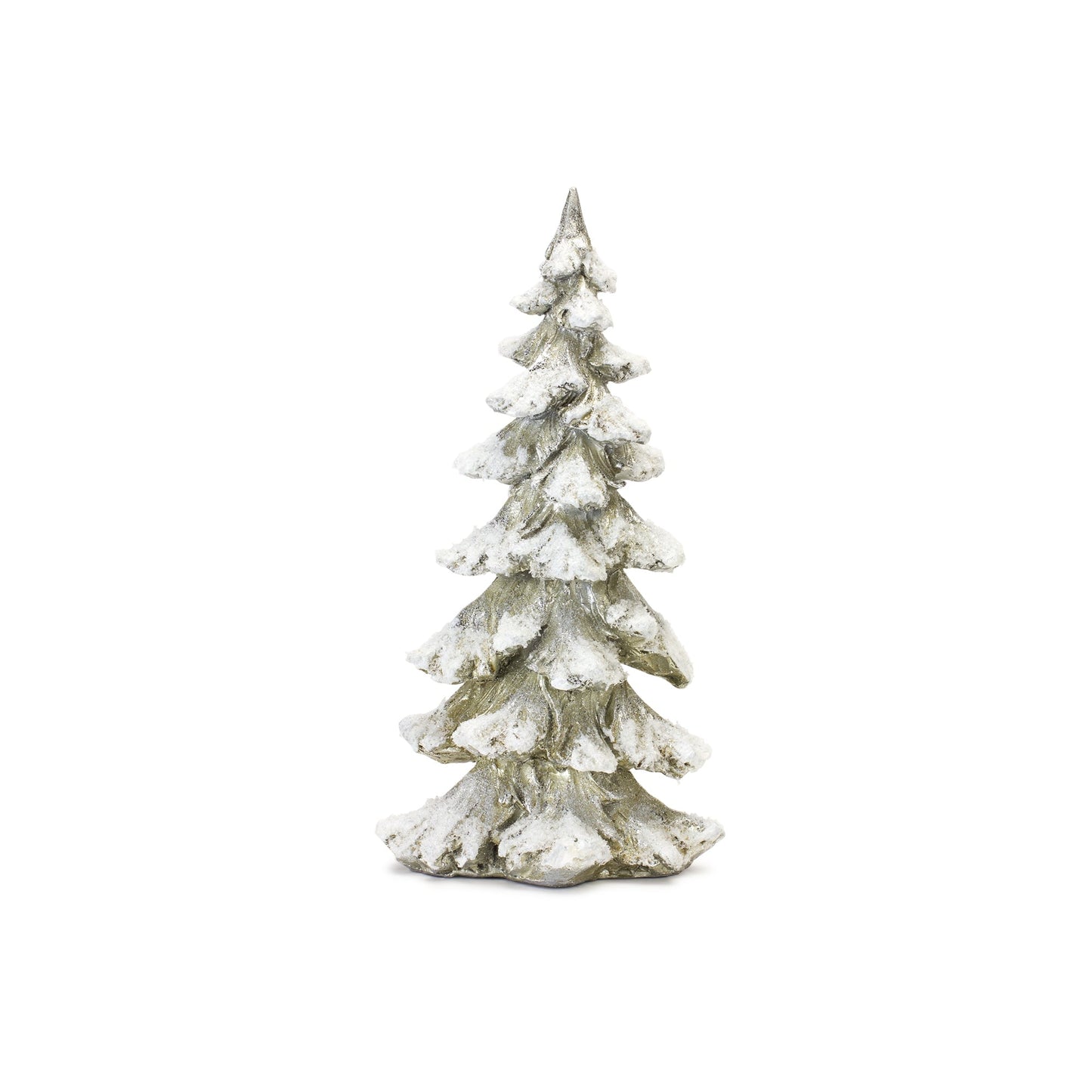 Frosted Pine Tree Décor with Silver Finish, Set of 4