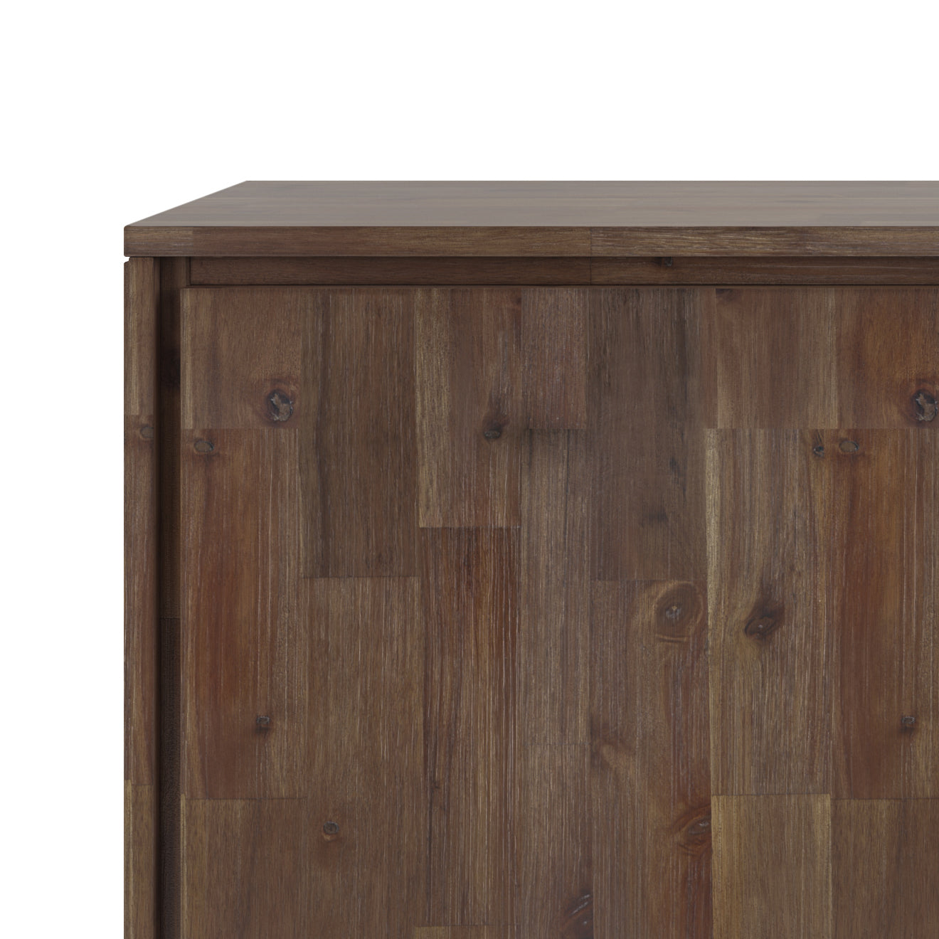 Peak 2-Door Buffet Cabinet with 3 Drawers and Metal Angled Legs