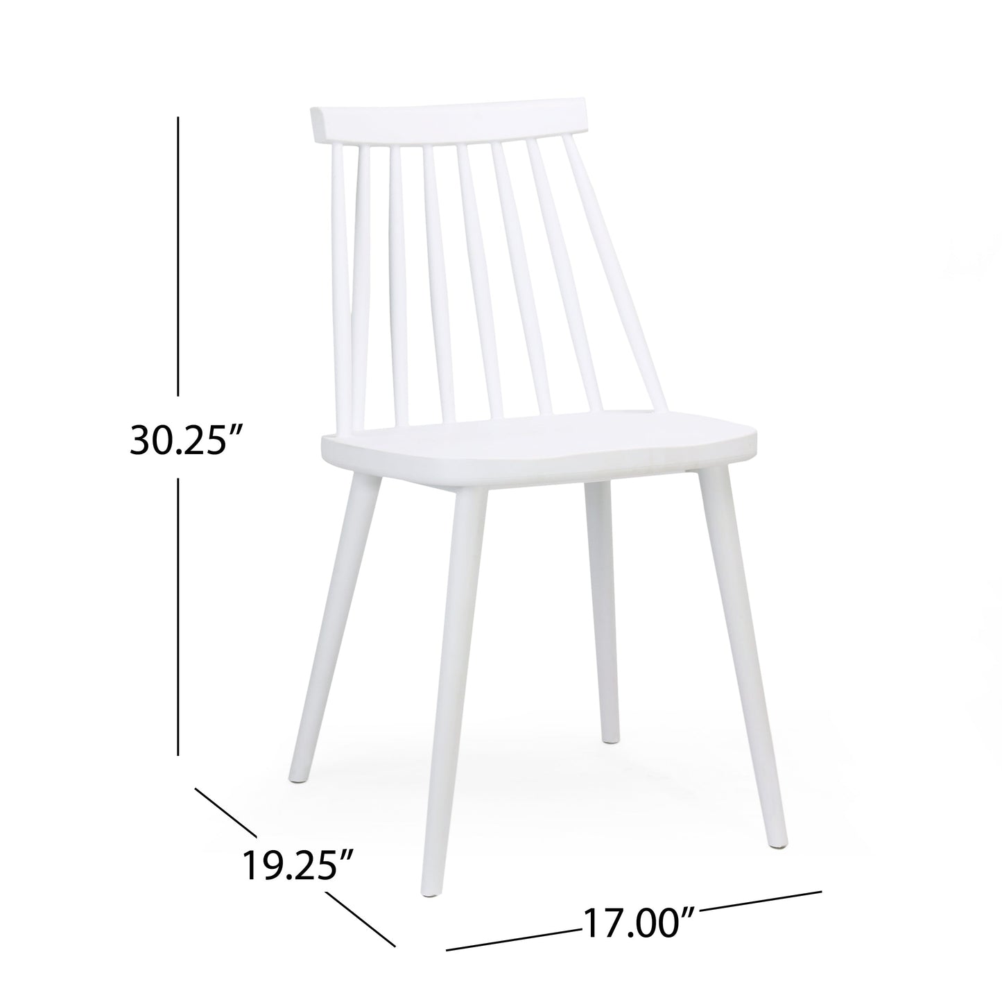 Rain 17" Dining Chair with Spindle Back, Set of 2