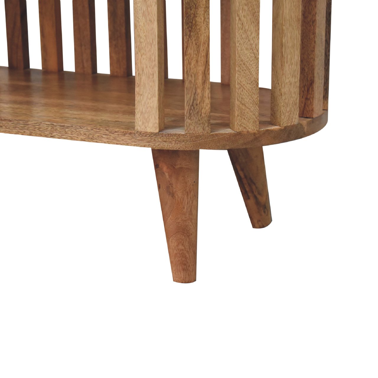 Alliance Wood Cabinet with 2 Shelves and Vertical Slats Design