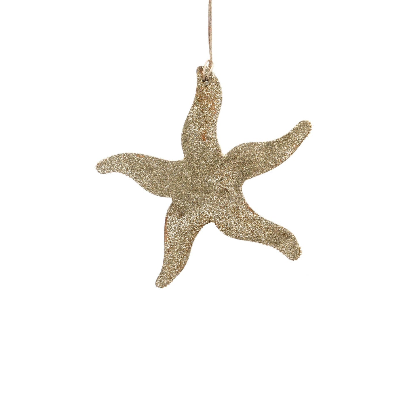 Wooden & Glass Beaded Lac Star Fish Ornament, Set of 6