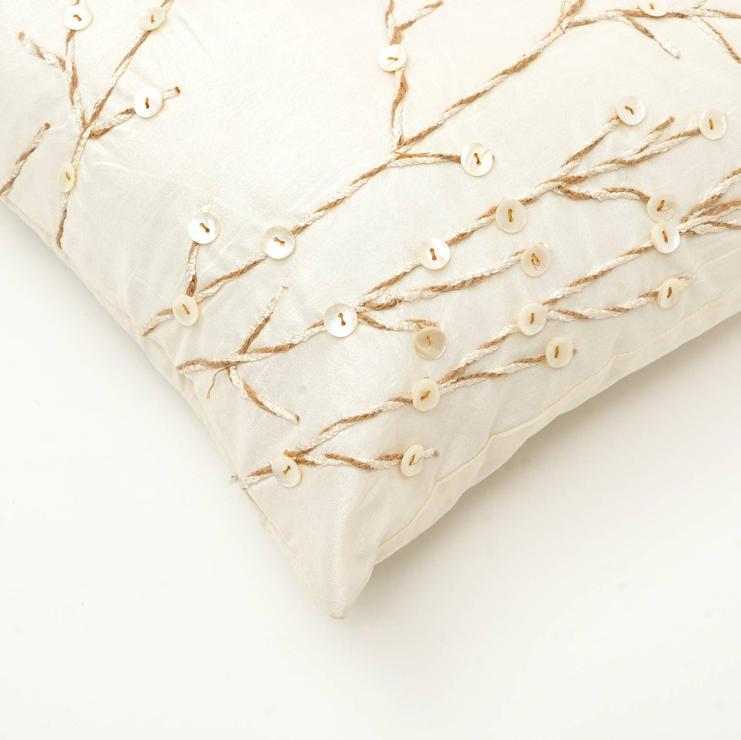 Embroidered Winter Bliss Square Pillow