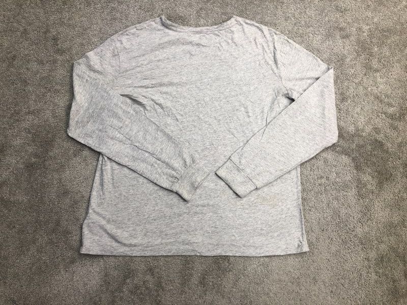 Polo Ralph Lauren Shirts Mens Large Gray Pullover Crew Neck Tee Long Sleeve