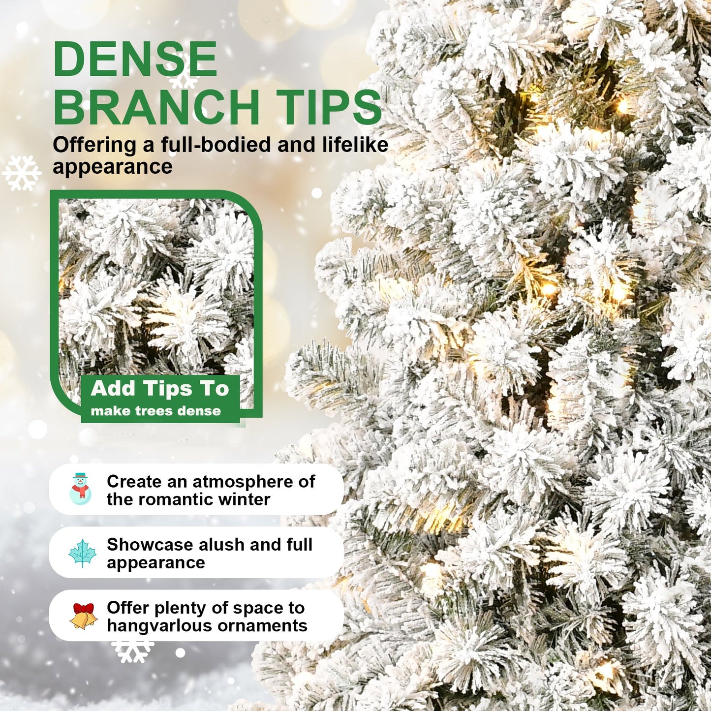 Bilyn 7 ft PVC Memory Wire Christmas Tree with Lights
