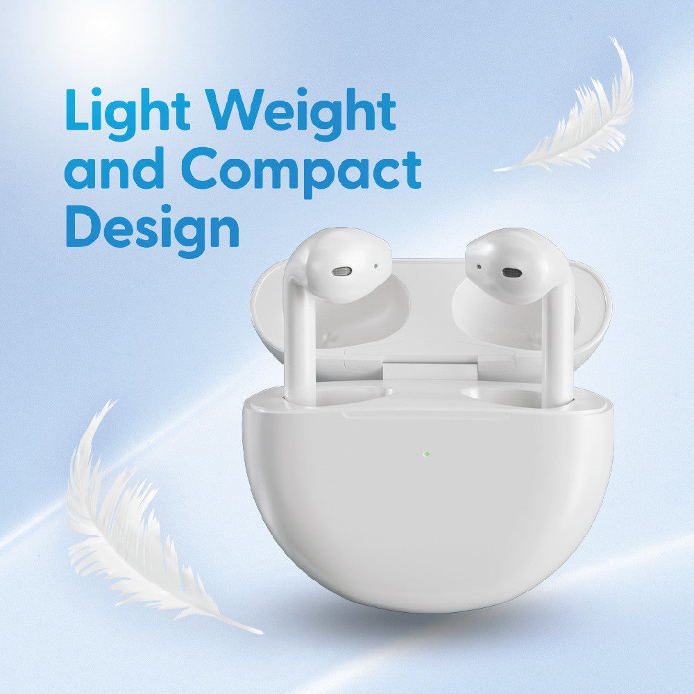 Laser TWS Earbuds with Voice Assistant and Charging Case (White)