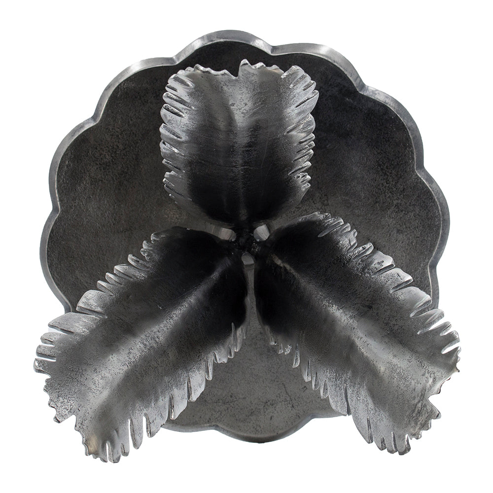 Aluminum Side Table with Leaf Design