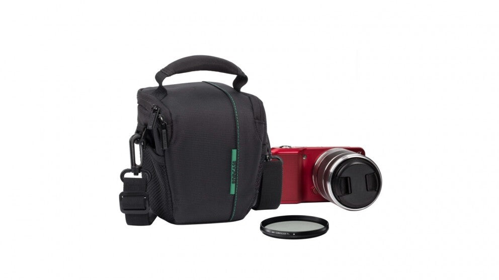 Rivacase 7412 SLR Digital Camera Shoulder Bag for Sony Nikon (Black)