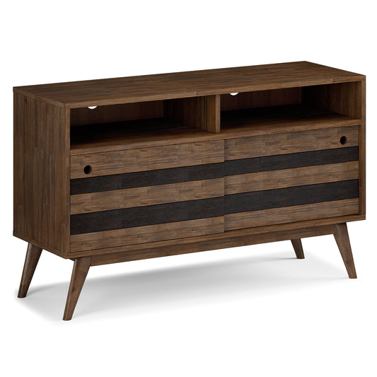 54" TV Stand with Adjustable Shelves and Sliding Doors