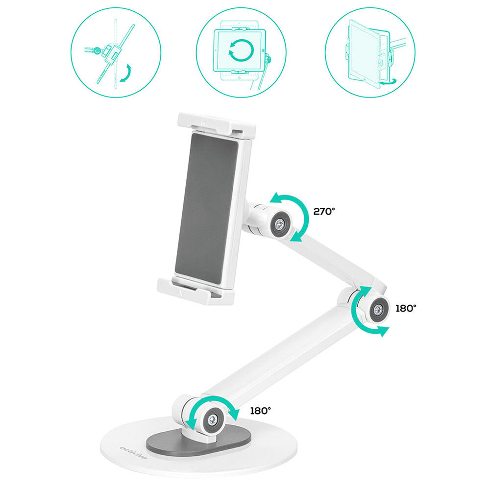 Activiva Universal iPad & Tablet Tabletop Stand (4.7-12.9") White