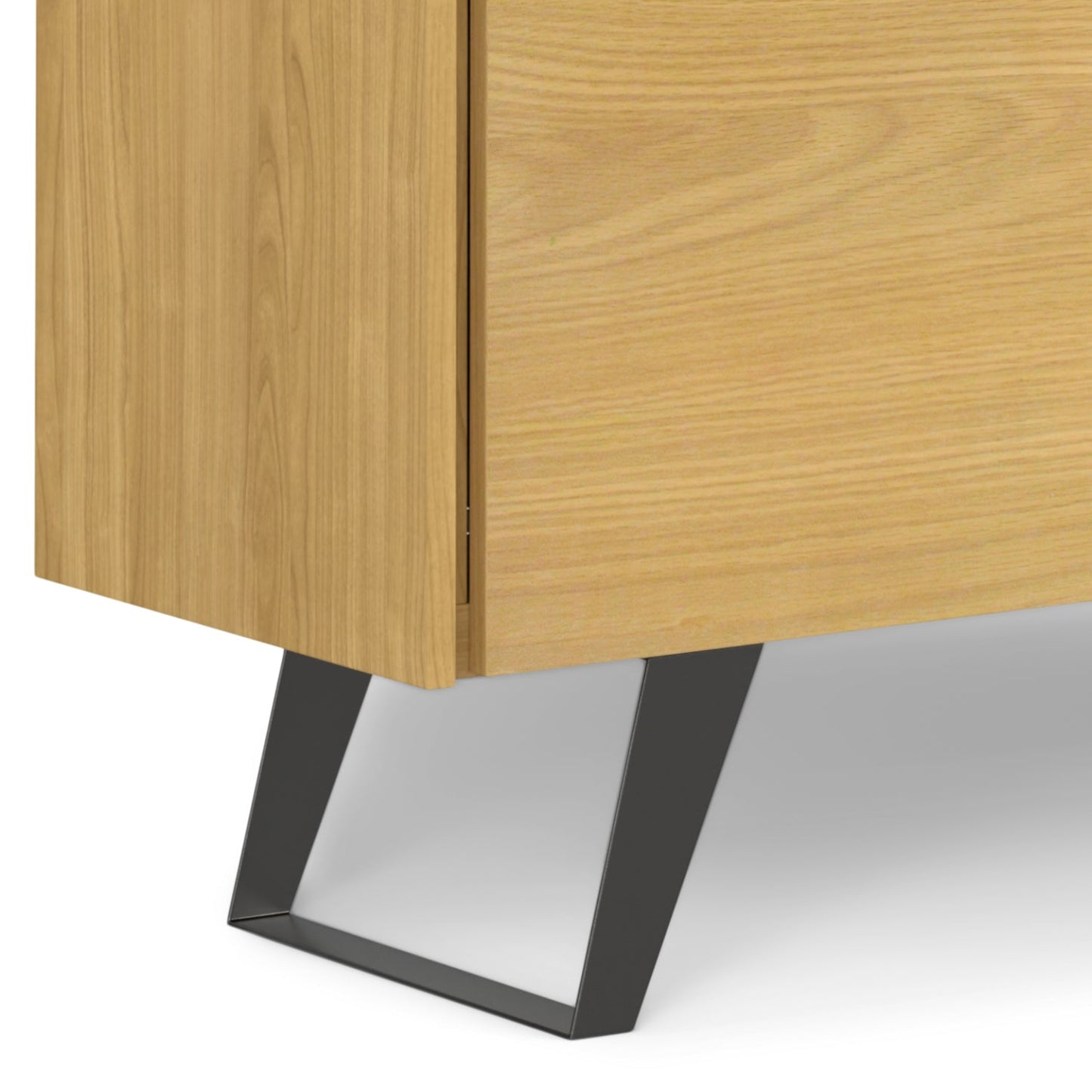 Peak 2-Door Buffet Cabinet with 3 Drawers and Metal Angled Legs
