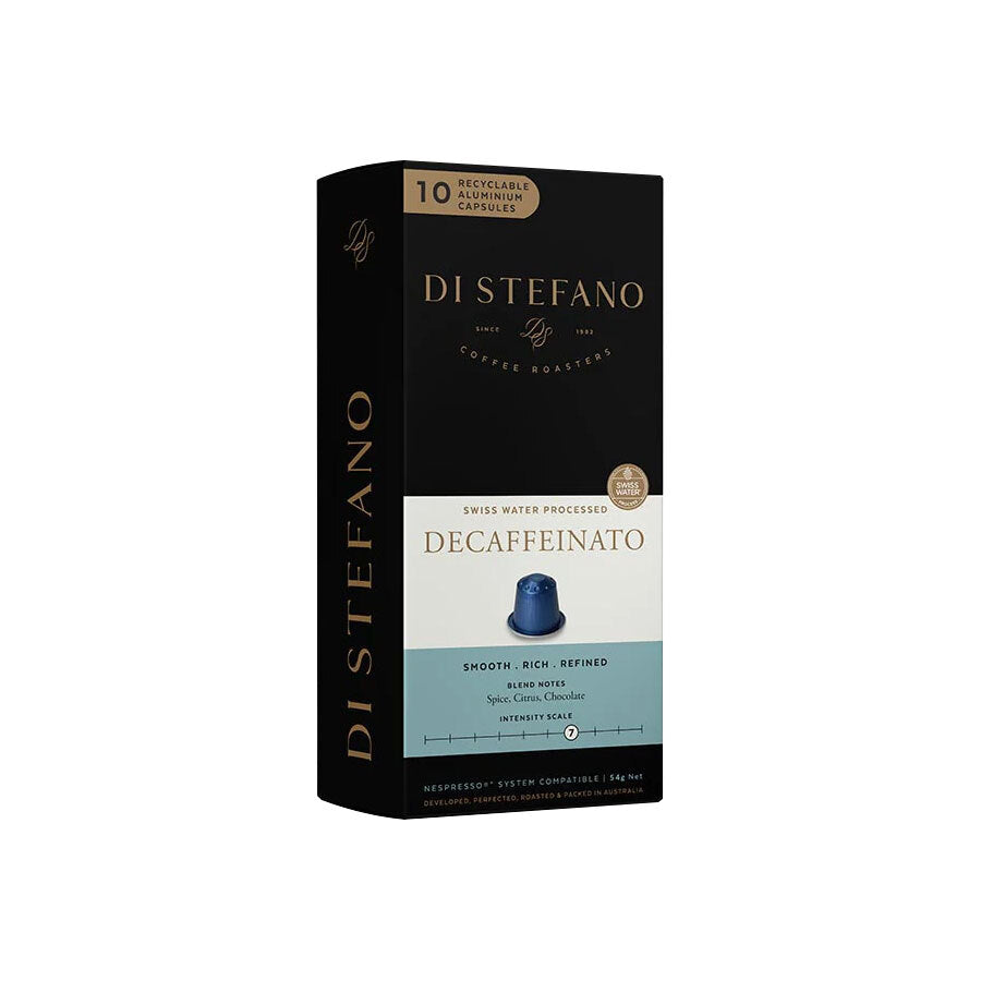 Di Stefano Decaf Coffee Capsules Nespresso Pods 10 Pack 54g (Decaffeinato)