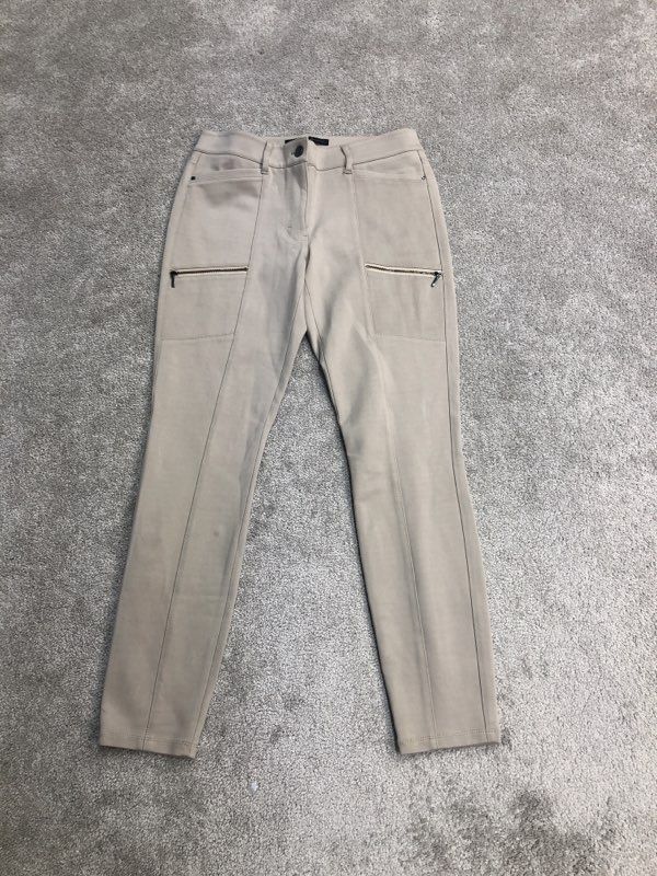 White House Black Market Pants Womens Tan Chino Pant Tapered Leg Zipper Pockets