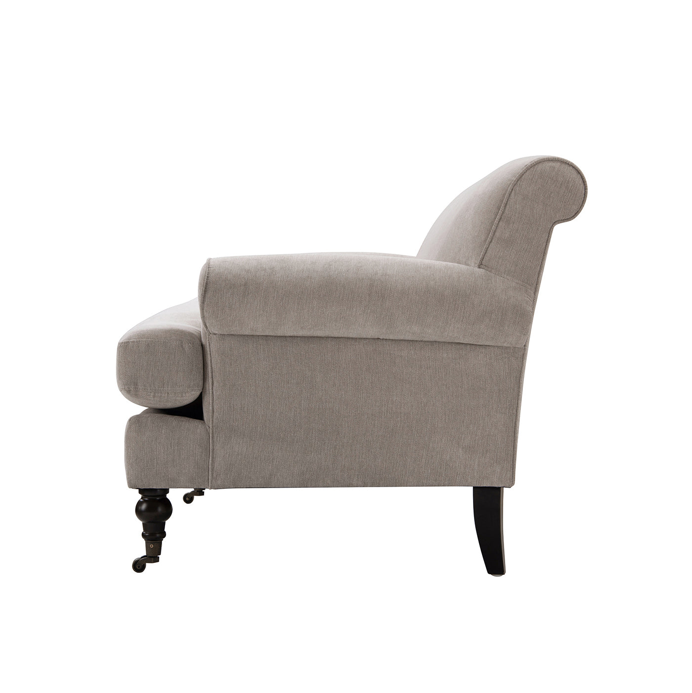 Creations Upholstered Sofa with Metal Casters and 3 Cushions Tightback
