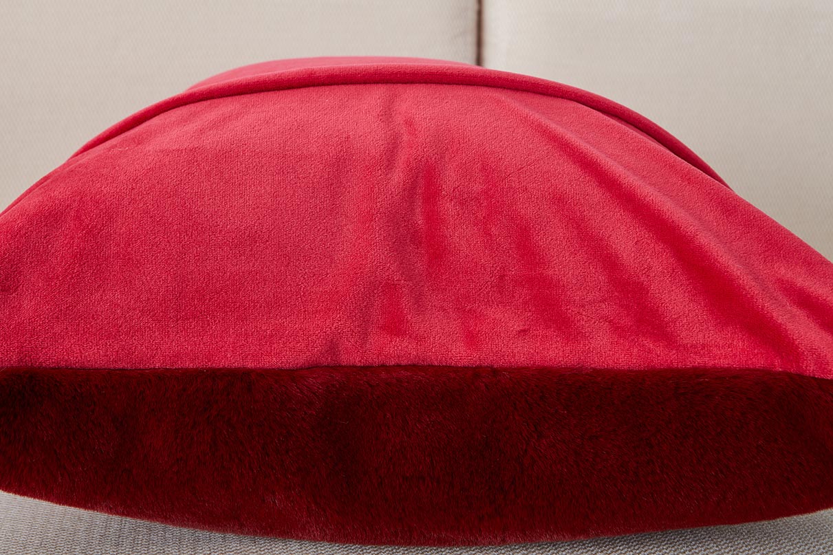 Floryn Luxury Chinchilla Faux Fur Pillow, 18" x 18"