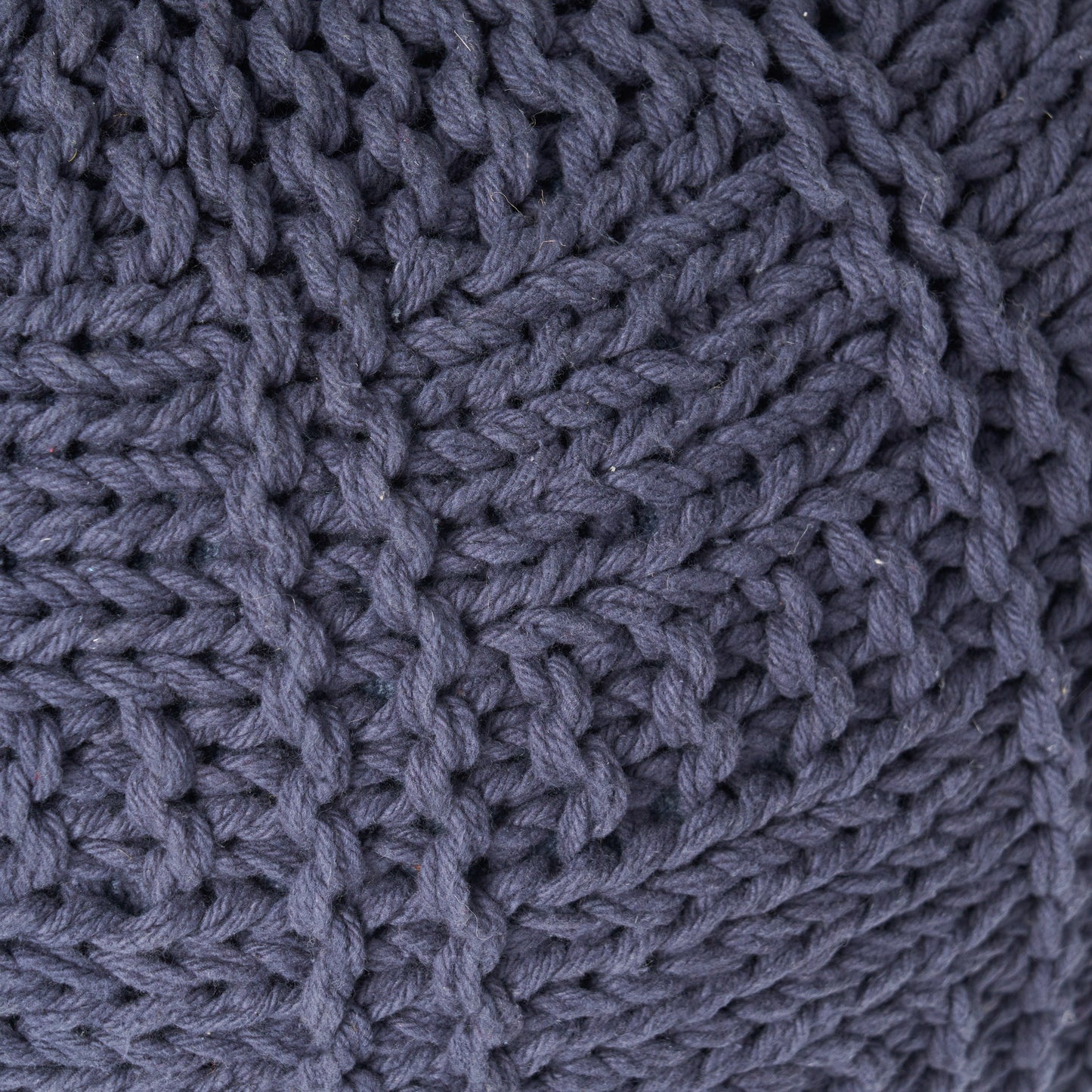 Fathomer Knitted Cotton Round Pouf