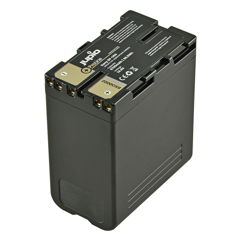 Jupio ProLine Li-ion 14.4V 6700mAh Battery For Sony BP-U60 Camera