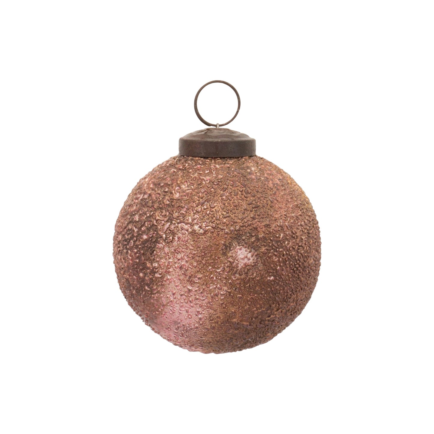 Distressed Gold Glass Ball Ornament, Set of 12