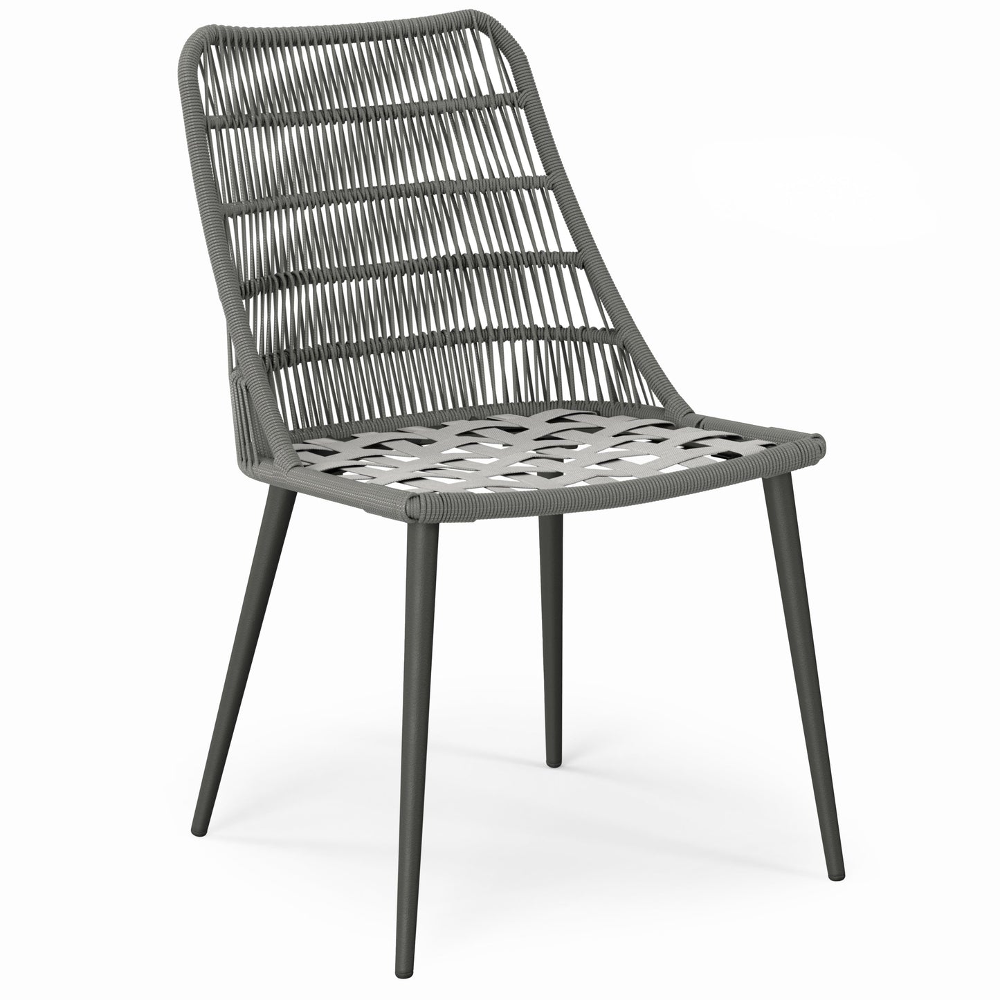 Outdoor Dining Chair with Curved Back, Set of 2