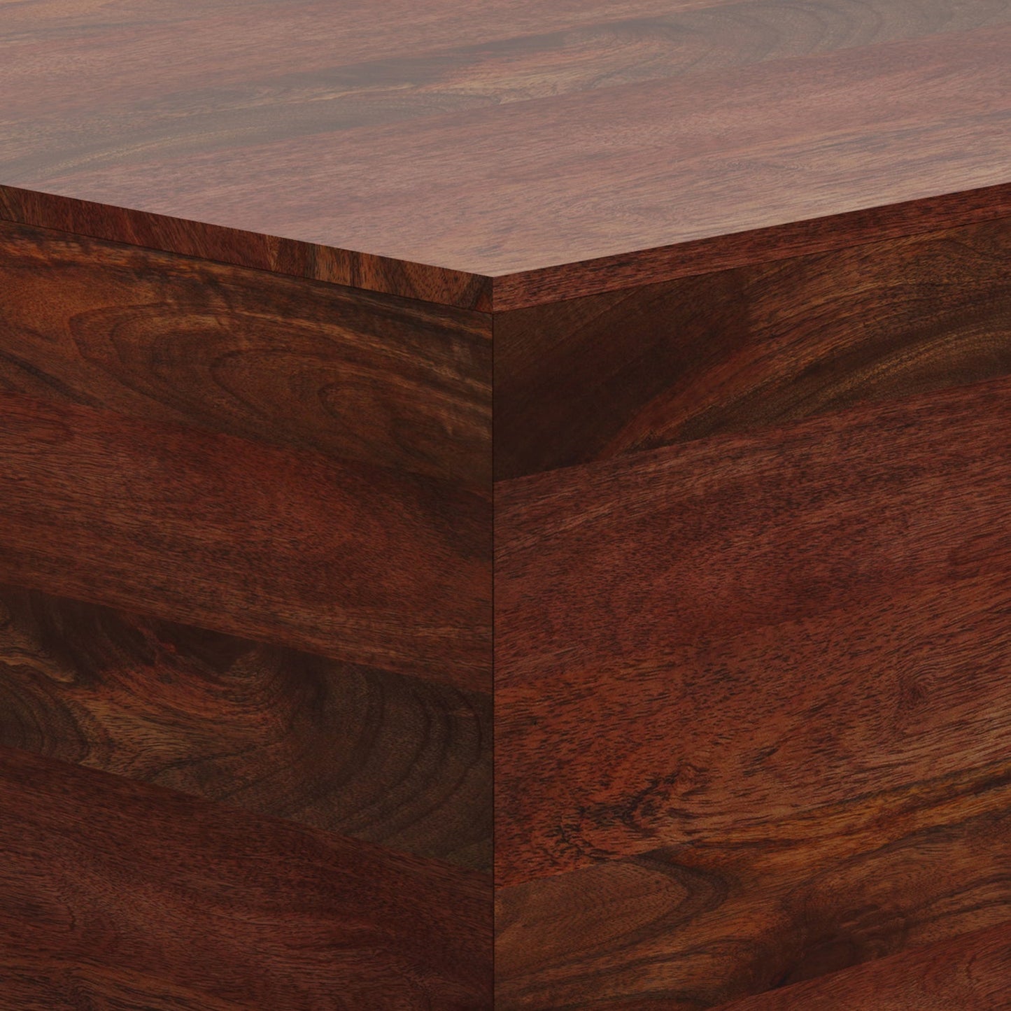 Ephemeral Square Coffee Table with Brass Accent Trim Base