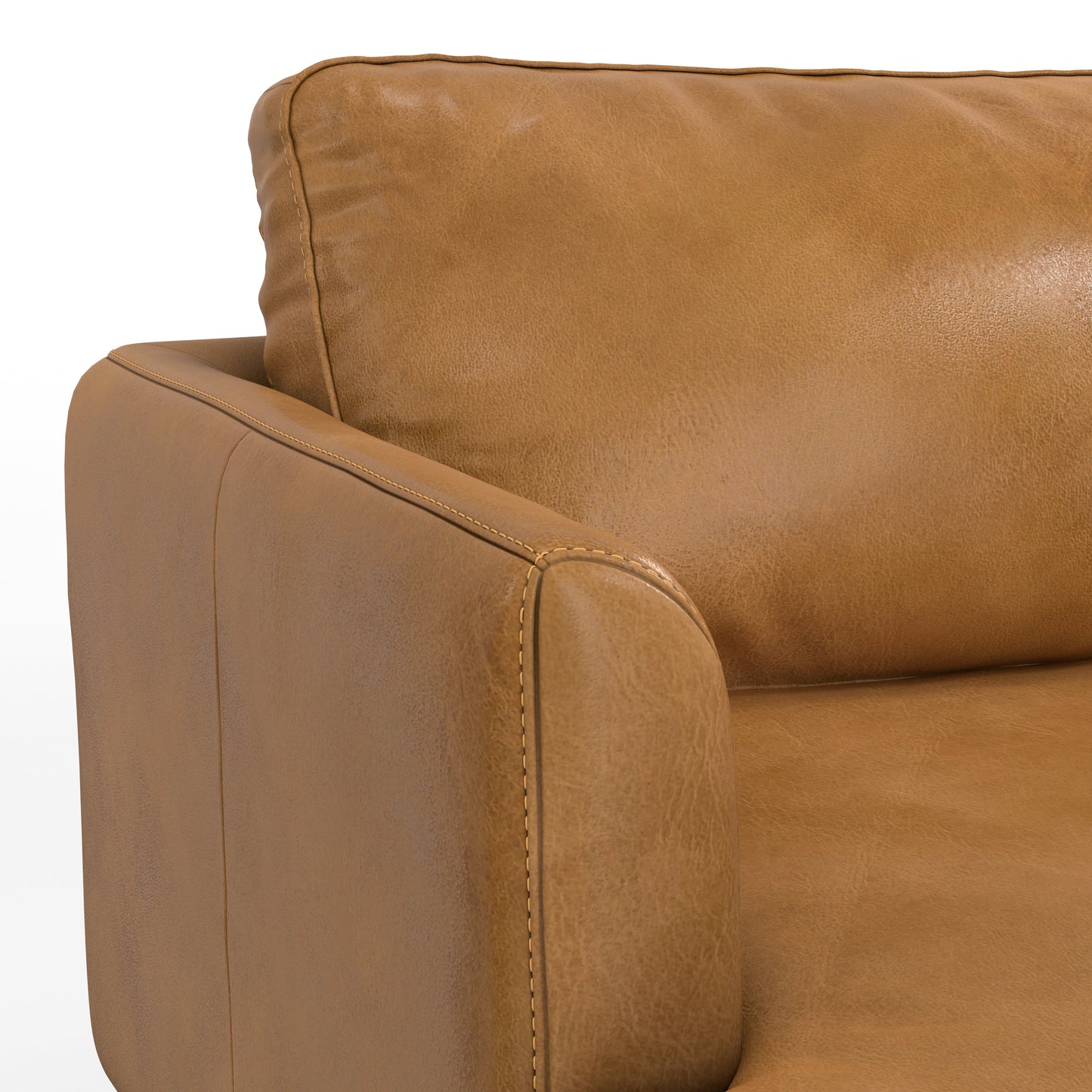 Melodia 76" Upholstered Sofa with Loose Back and Seat Cushion