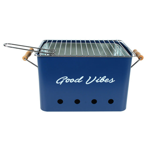 Good Vibes Hamptons Charcoal Portable BBQ Grill (Navy)