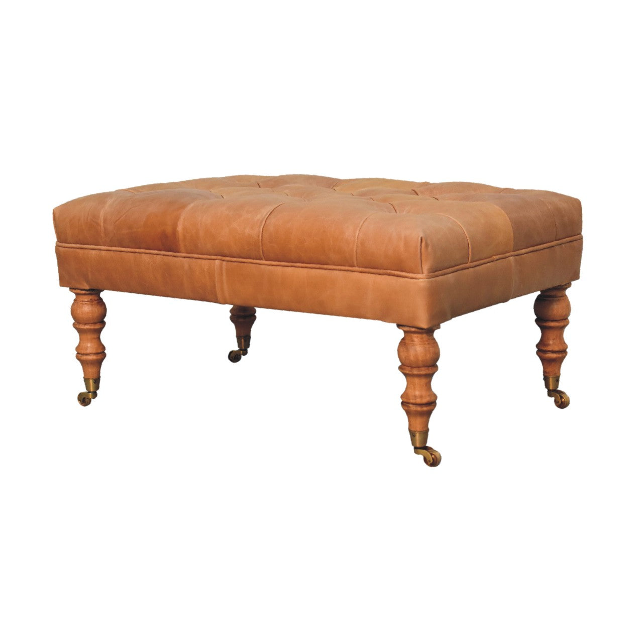 Upholstered Ottoman with Castor Legs