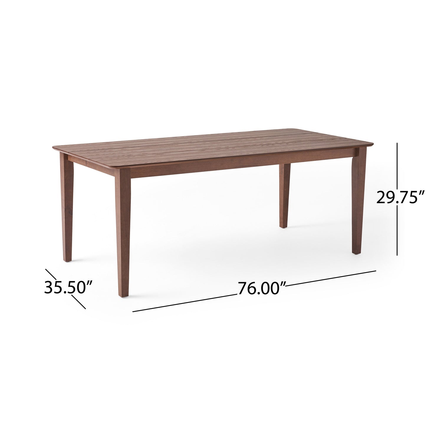Solid Wood Dining Table with Square Legs