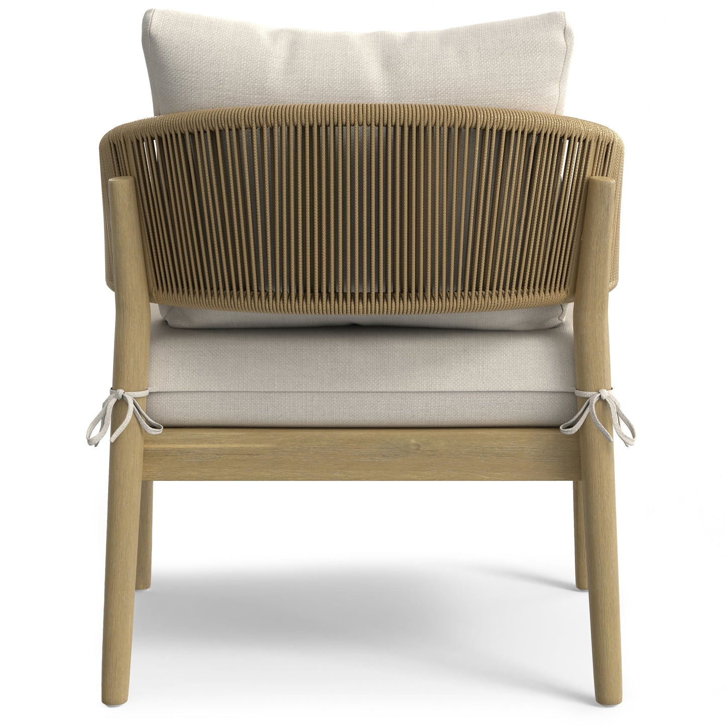 Outdoor Conversation Chair with Curved Back and Arm, Set of 2