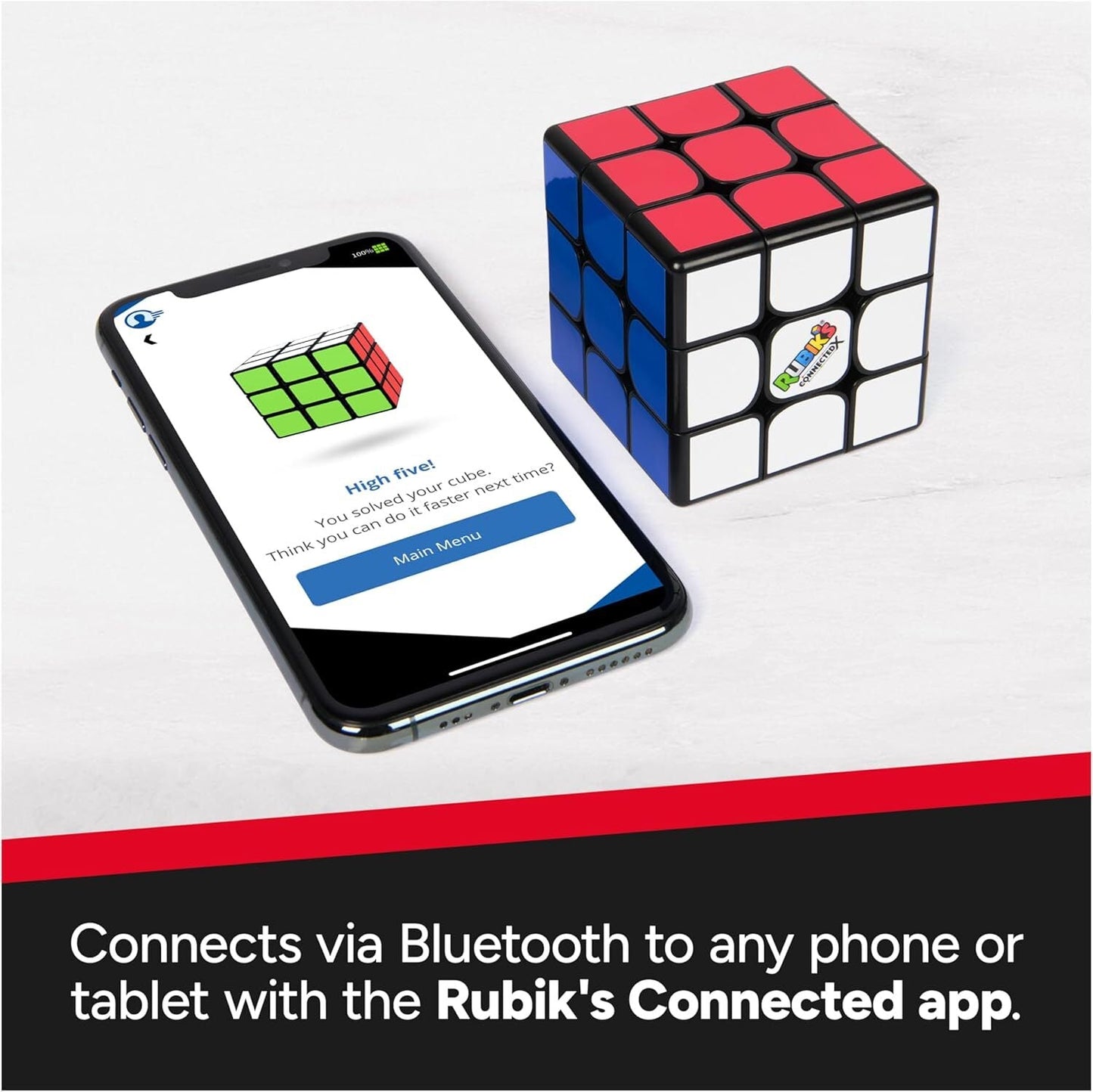 Rubik's Cube ConnectedX 3x3 Bluetooth Brain Teaser Toy for Ages 8+