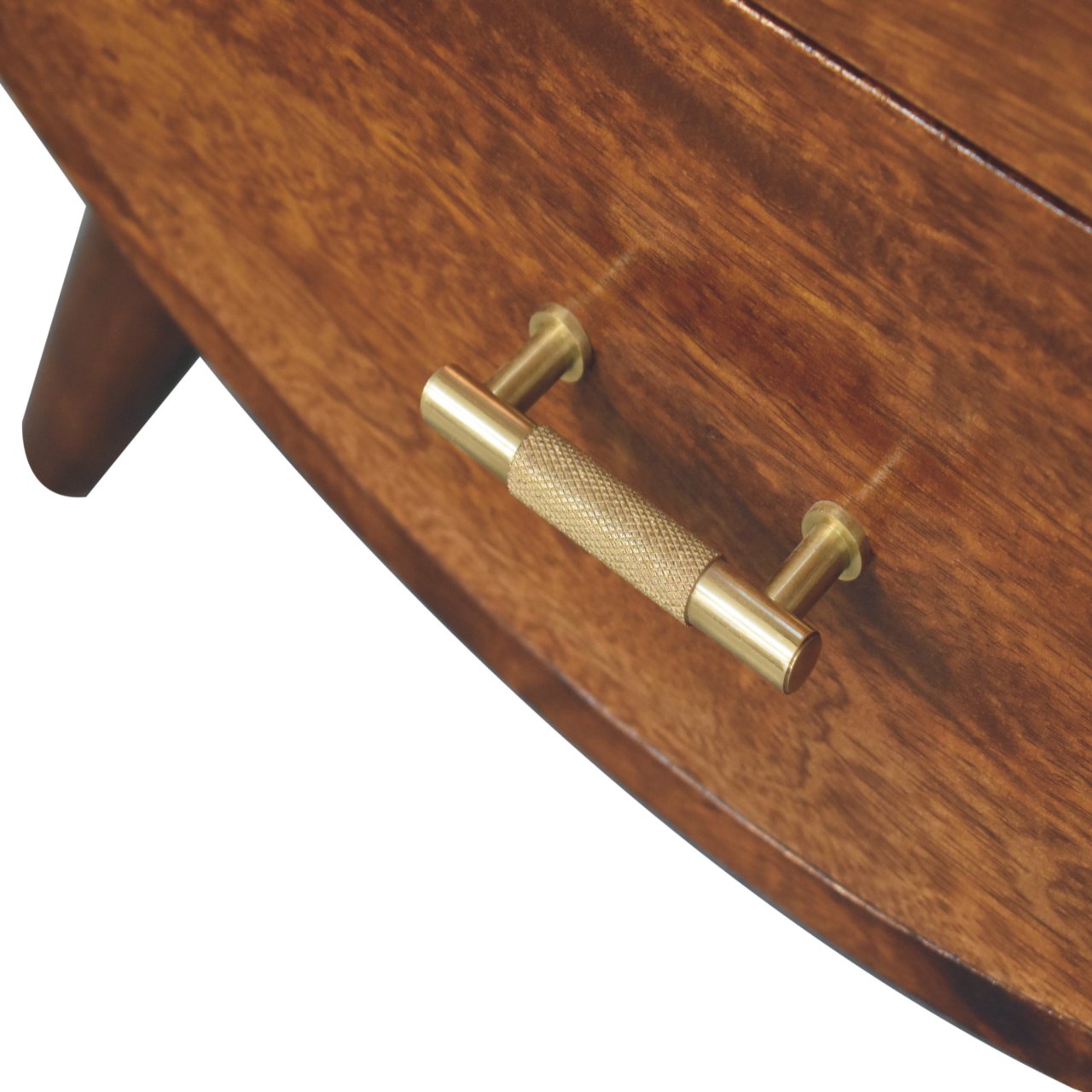 3-Drawer Nightstand with Tapered Legs
