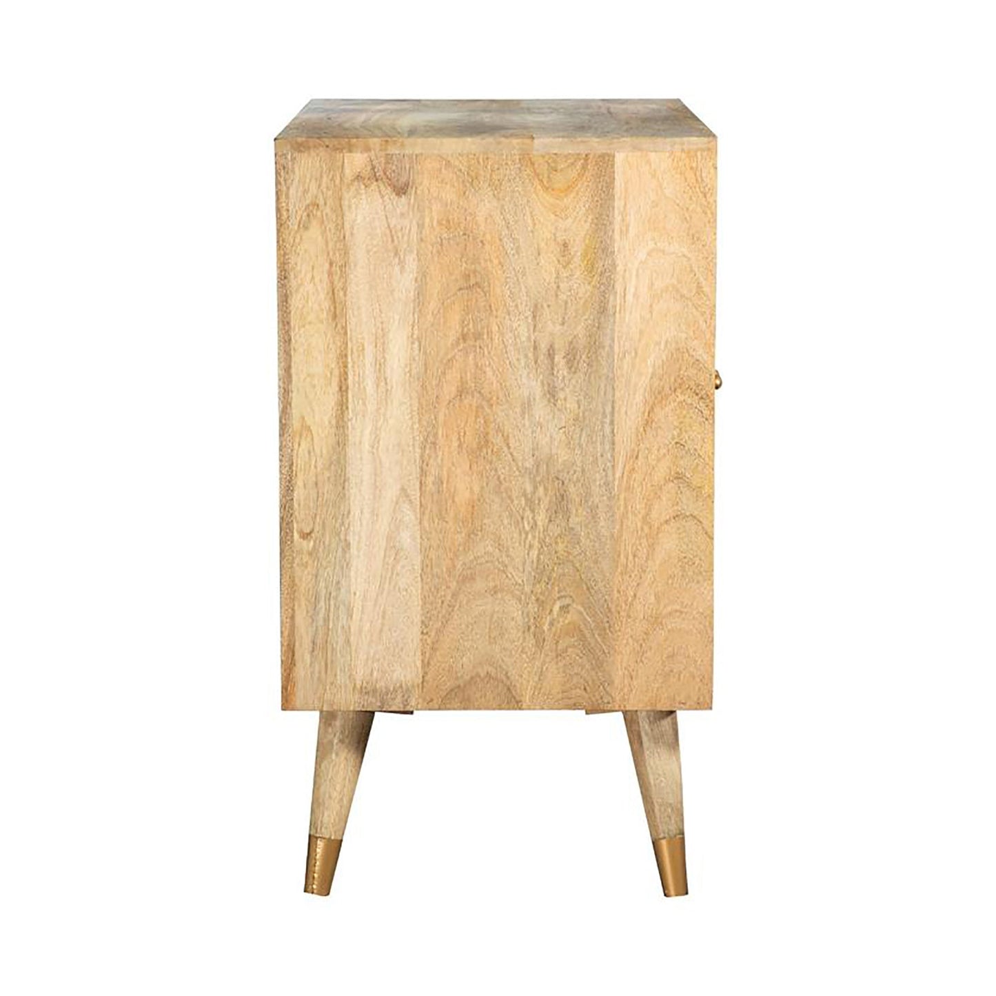 Wood Cabinet with 2 Doors and Tapered Legs