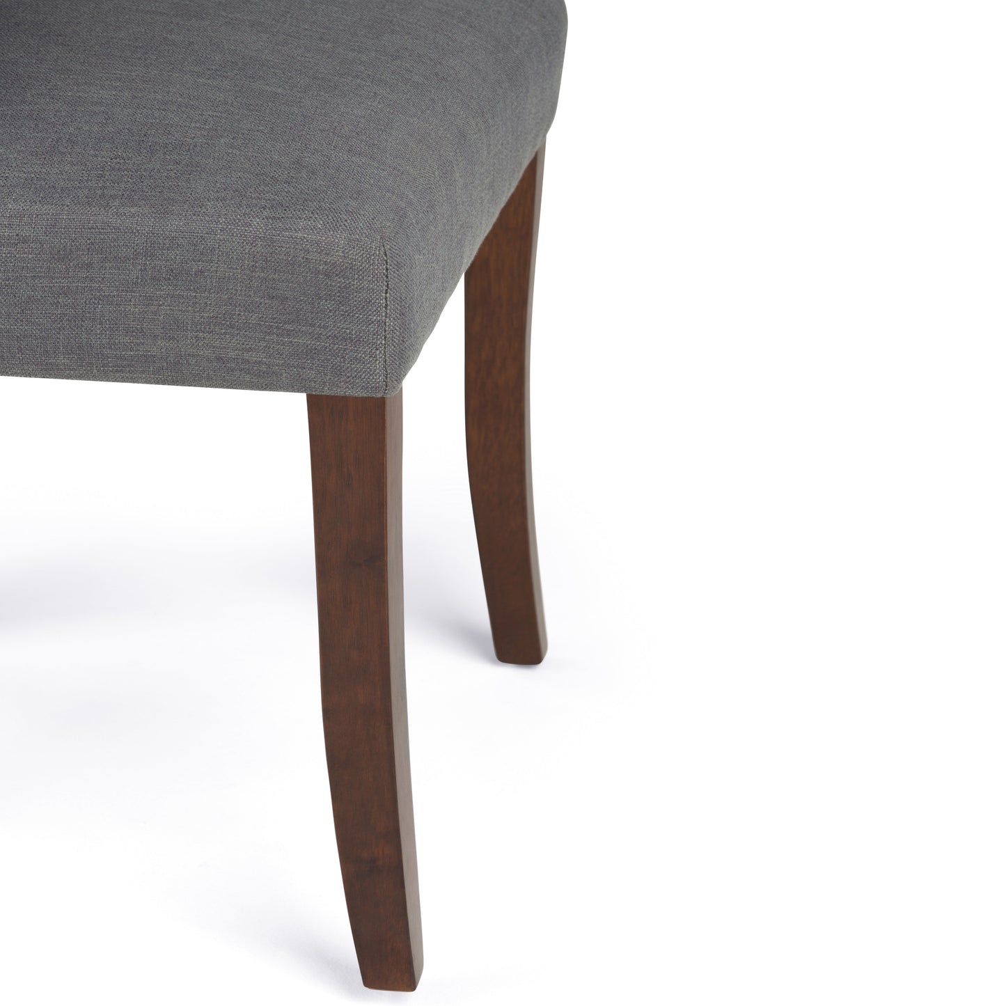 Upholstered Dining Chair with Curved Back, Set of 2