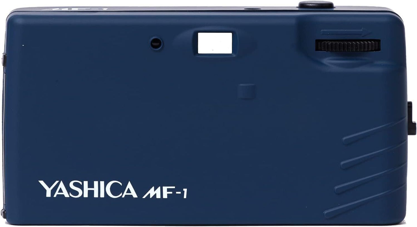 Yashica MF-1 Snapshot Reusable 35mm Film Camera Set (Prussian Blue)
