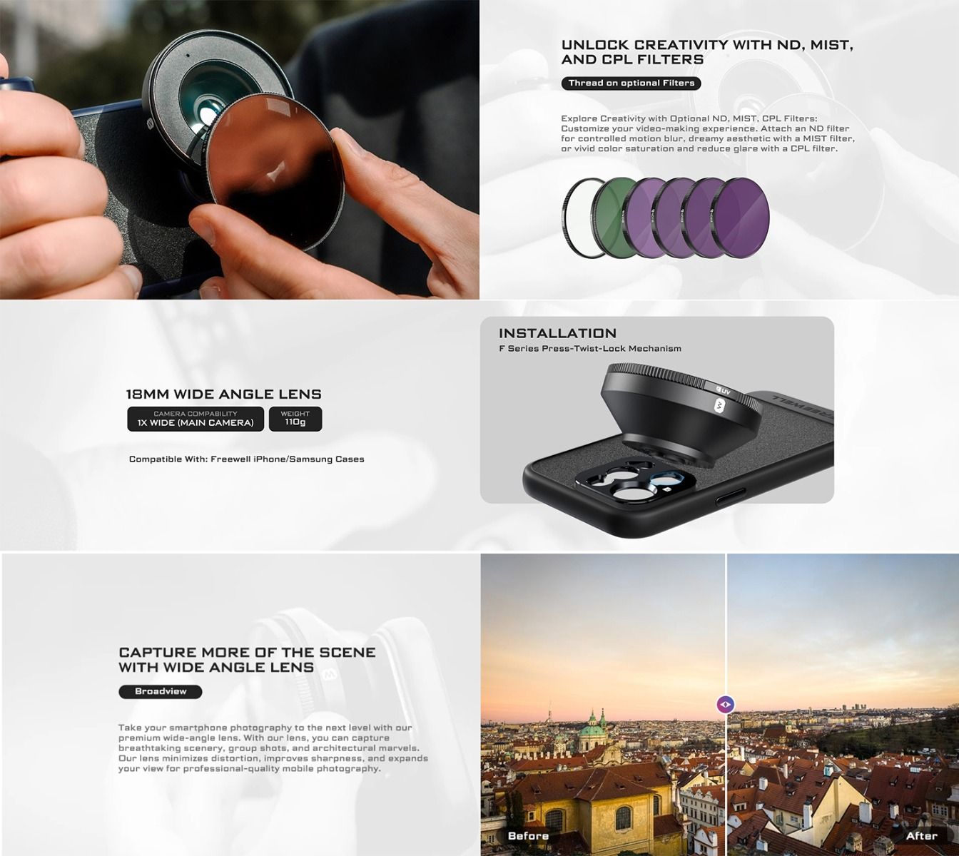 Freewell Sherpa 18mm Wide Angle Lens