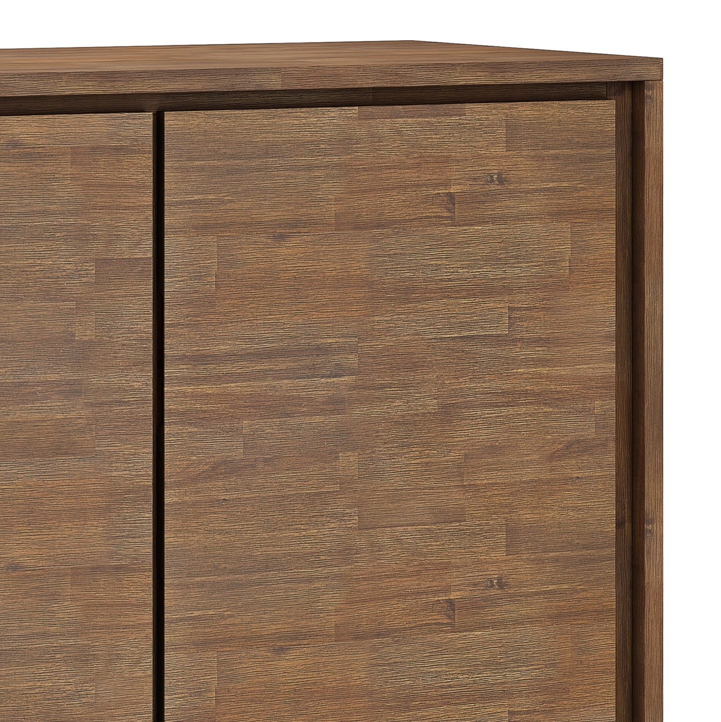 Passage 2-Door Storage Cabinet with 4 Adjustable Shelves and Metal Angled Legs