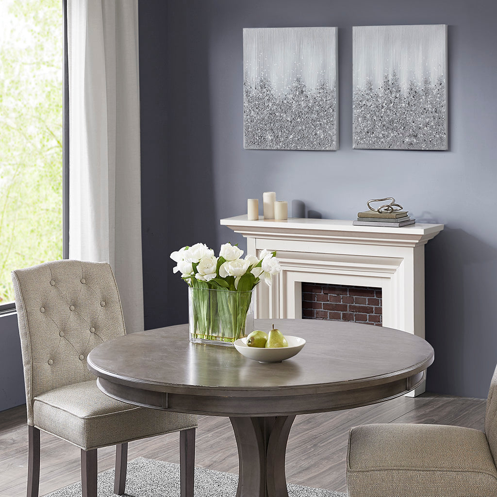 Cliffton 2-Piece Canvas Wall Art Set with Real Rock and Stone Embellishments