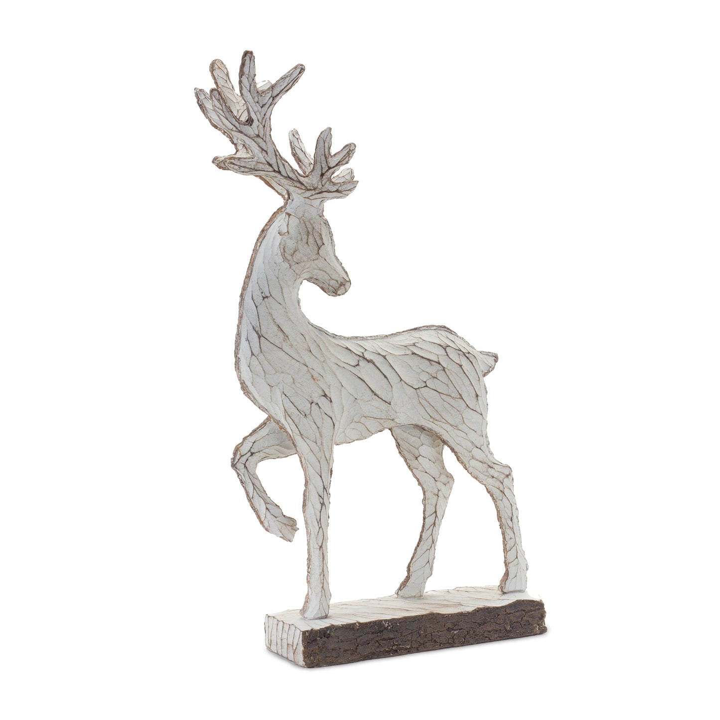 Carved Deer Decor, Set of 2