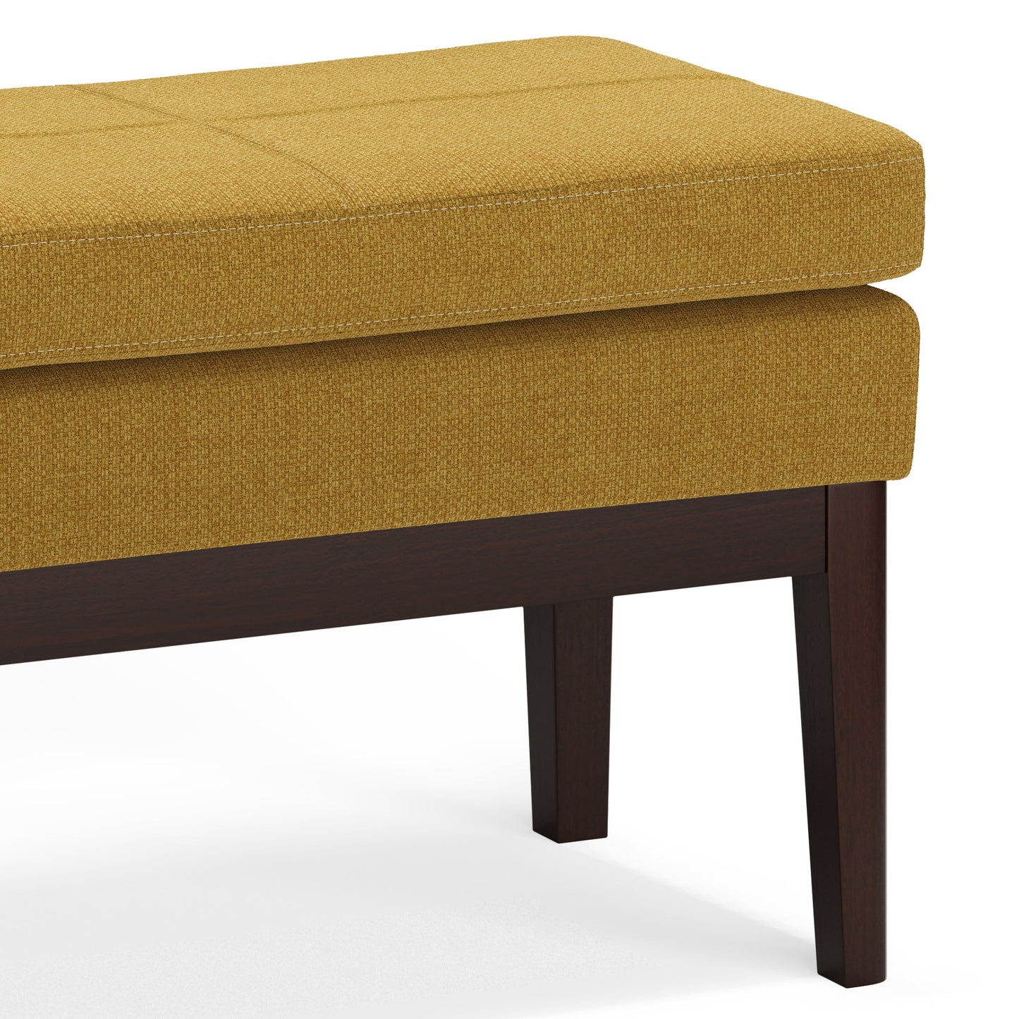 Veil 26.4" Ottoman Bench with Stitching Detail